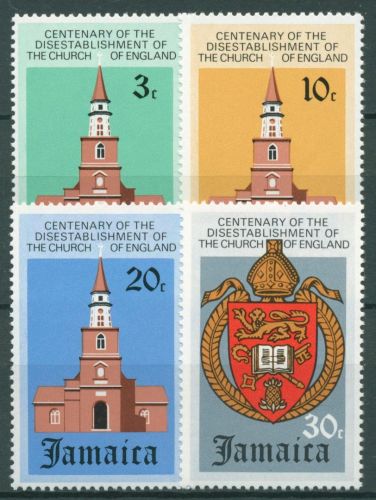 Jamaika 1971 Trennung von Kirche und Staat Wappen Kirchen 329/32 postfrisch