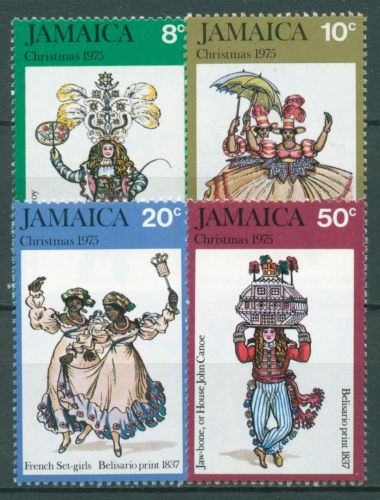 Jamaika 1975 Weihnachten Tänzer & Schauspieler 402/05 postfrisch