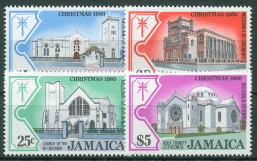 Jamaika 1980 Weihnachten Kirchen 492/95 postfrisch