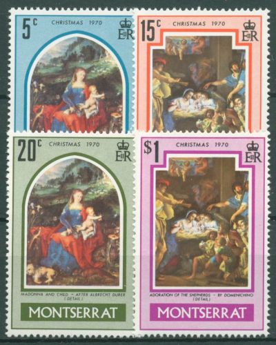 Montserrat 1970 Weihnachten Gemälde 243/46 postfrisch