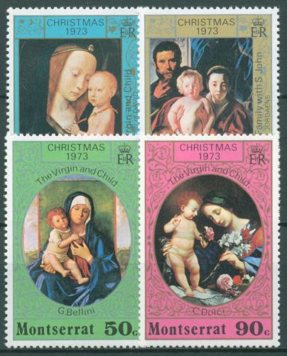 Montserrat 1973 Weihnachten Gemälde 295/98 postfrisch