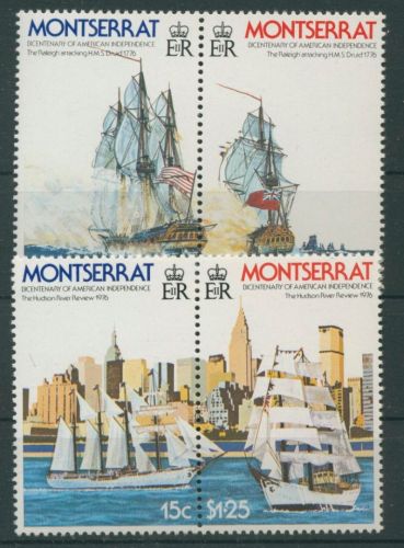 Montserrat 1976 200 Jahre Unabhängigkeit Amerikas Schiffe 359/62 ZD postfrisch