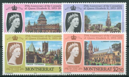 Montserrat 1978 25 Jahre Königin Elisabeth II. 385/88 postfrisch