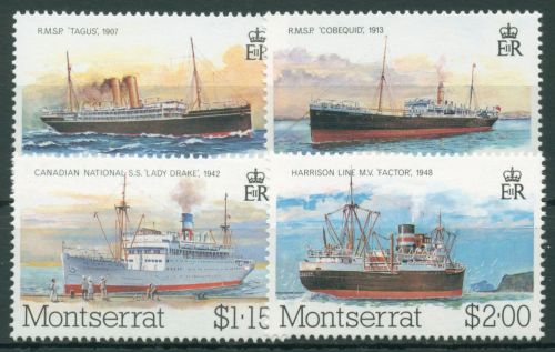Montserrat 1984 Lloyd´s List Postschiffe 553/56 postfrisch