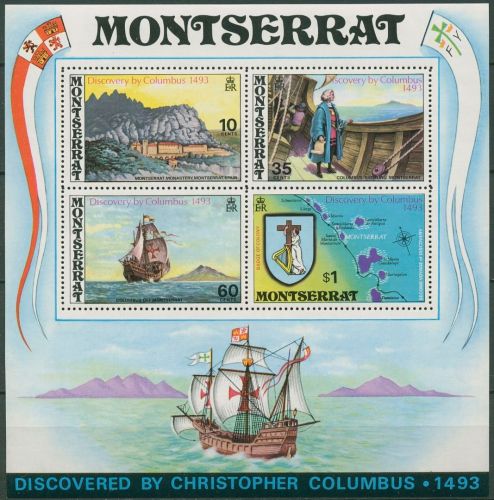 Montserrat 1973 Entdeckung Amerikas Kolumbus Block 3 postfrisch (C97294)