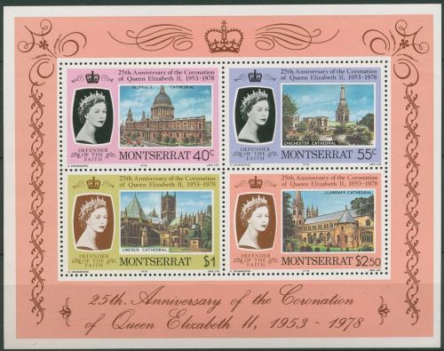 Montserrat 1978 25 Jahre Königin Elisabeth II. Block 16 postfrisch (C94108)
