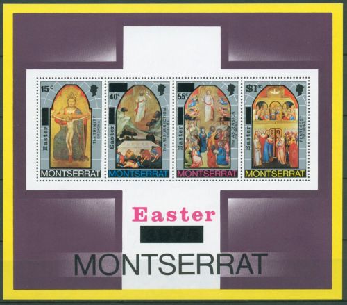 Montserrat 1976 Ostern Flügelaltar Block 9 postfrisch (C65897)