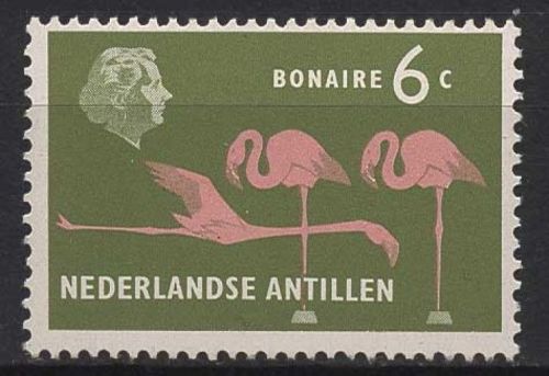 Niederländische Antillen 1958 Freimarken Scharlachflamingo 70 postfrisch