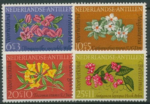 Niederländische Antillen 1964 Voor het Kind Blumen Blüten 141/44 postfrisch