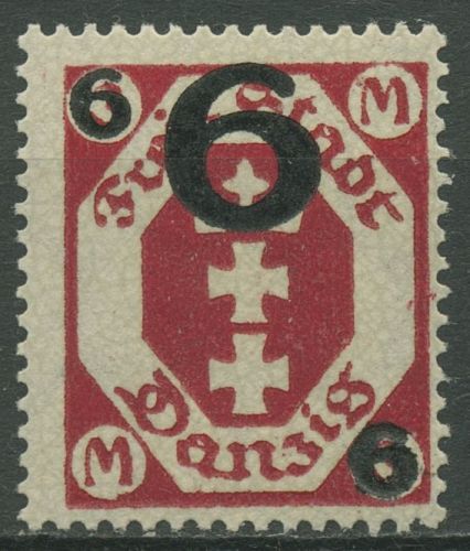 Danzig 1922 Freimarke Kleines Staatswappen mit Aufdruck 106 b mit Falz