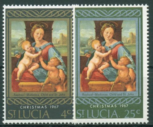St. Lucia 1967 Weihnachten Gemälde 219/20 postfrisch