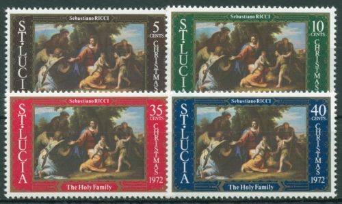 St. Lucia 1972 Weihnachten Gemälde 316/19 postfrisch