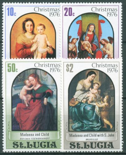St. Lucia 1976 Weihnachten Gemälde 402/05 postfrisch