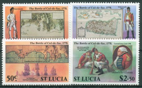 St. Lucia 1978 Schlacht v. Cul-de-Sac 441/44 postfrisch