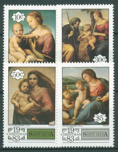 St. Lucia 1983 Weihnachten Gemälde Raffael 628/31 postfrisch