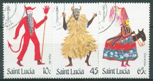 St. Lucia 1985 Weihnachten Maskeraden 810/12 gestempelt