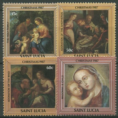 St. Lucia 1987 Weihnachten Gemälde 904/07 postfrisch