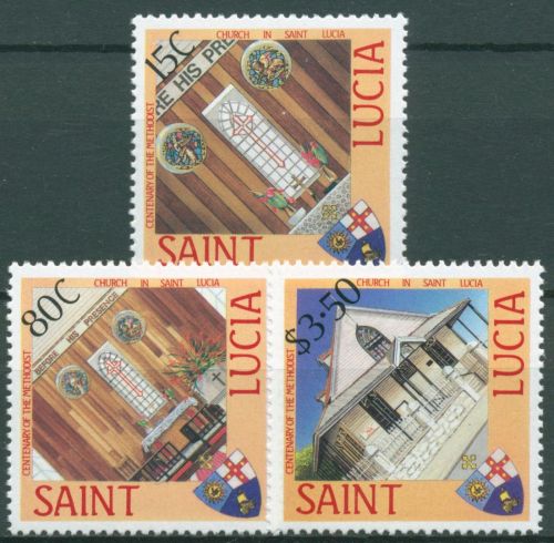 St. Lucia 1988 Methodistenkirche 925/27 postfrisch
