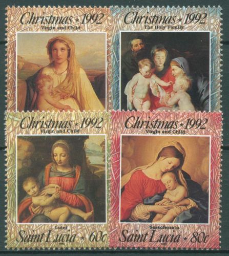 St. Lucia 1992 Weihnachten Gemälde 1007/10 postfrisch
