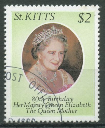 St. Kitts 1980 Königinmutter Elisabeth 39 gestempelt