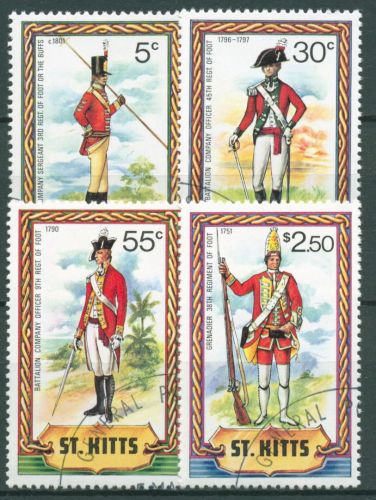 St. Kitts 1981 Militäruniformen 62/65 gestempelt