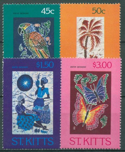 St. Kitts 1984 Kunst Batik 126/29 postfrisch