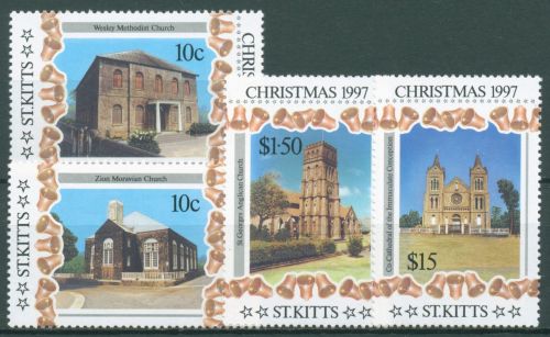 St. Kitts 1997 Weihnachten Kirchen 458/61 postfrisch