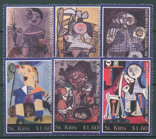 St. Kitts 2003 Gemälde Pablo Picasso 768/73 postfrisch