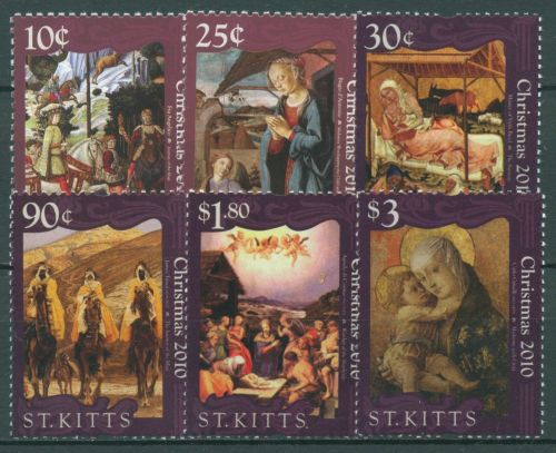 St. Kitts 2011 Weihnachten Gemälde 1172/77 postfrisch