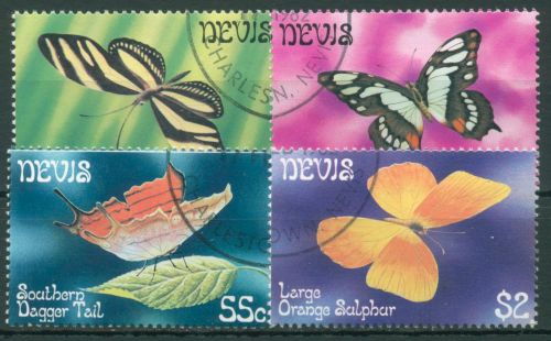 Nevis 1982 Tiere Insekten Schmetterlinge 67/70 gestempelt
