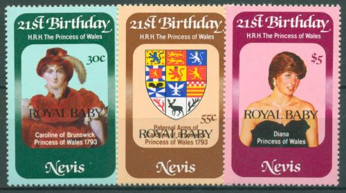 Nevis 1982 Prinzessin Diana Geburt von Prinz William 74/76 postfrisch