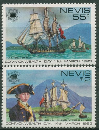 Nevis 1983 Commonwealth-Tag Segelschiff Lord Nelson 88/89 postfrisch