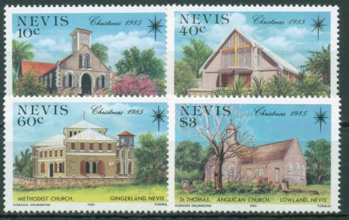 Nevis 1985 Weihnachten Kirchen 336/39 postfrisch