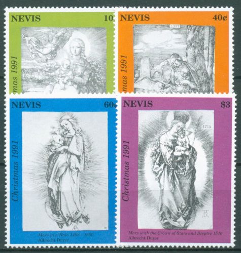 Nevis 1991 Weihnachten Stiche Albrecht Dürer 647/50 postfrisch