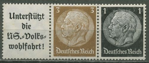 Dt. Reich Zusammendrucke 1939 aus Einheitsgeberstreifen 1, W 76 postfrisch