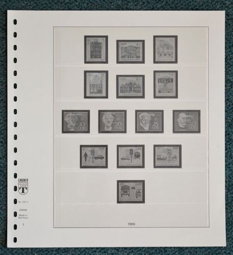 LINDNER-T Vordruckblätter DDR 1969/74 gebraucht, siehe Hinweis unten (Z527)