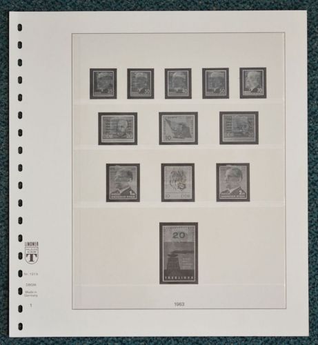LINDNER-T Vordruckblätter DDR 1963/68 gebraucht, siehe Hinweis unten (Z384)