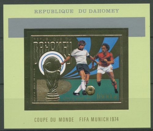 Dahomey 1974 Fußball-WM in Deutschland Spieler Block 38 postfrisch (C42284)