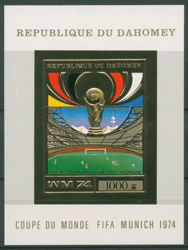 Dahomey 1974 Fußball-WM in Deutschland Stadion Block 54 postfrisch (C42288)