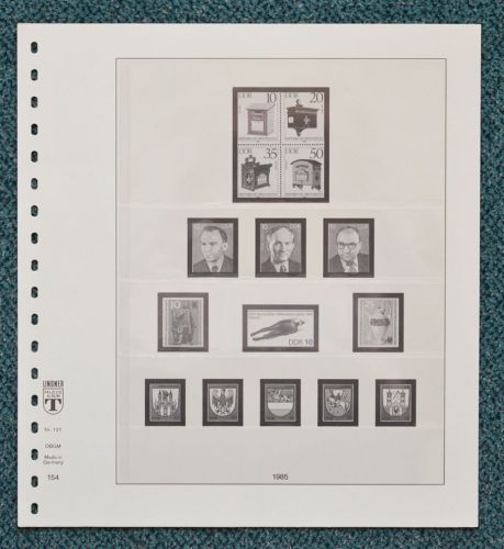 LINDNER-T Vordruckblätter DDR 1985/90 gebraucht, Hinweis siehe unten (Z3164)