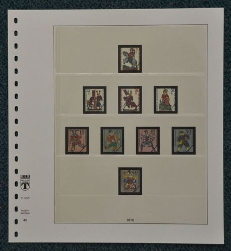 LINDNER-dT Vordruckblätter doppelseitig! Bund 1970/79 gebraucht (Z197)