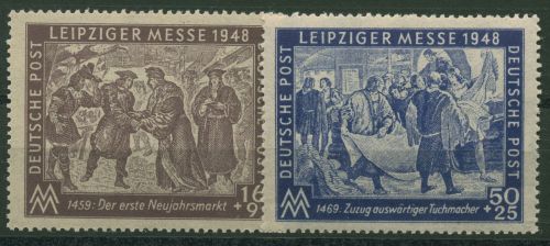 SBZ Allgemeine Ausgabe 1948 Leipziger Messe 198/99 postfrisch