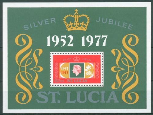 St. Lucia 1977 Königin Elisabeth II. Block 11 postfrisch (C65909)