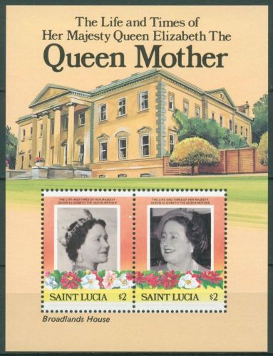 St. Lucia 1985 Königinmutter Elisabeth Block 40 postfrisch (C65910)
