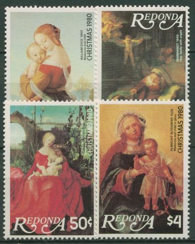 Antigua - Redonda 1980 Weihnachten Gemälde 67/70 postfrisch