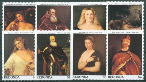 Antigua - Redonda 1988 Gemälde Tizian 288/95 postfrisch