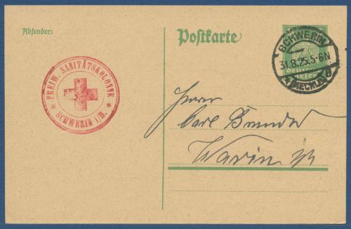 Deutsches Reich 1924 Adler Postkarte P 156 I gebraucht (X41159)