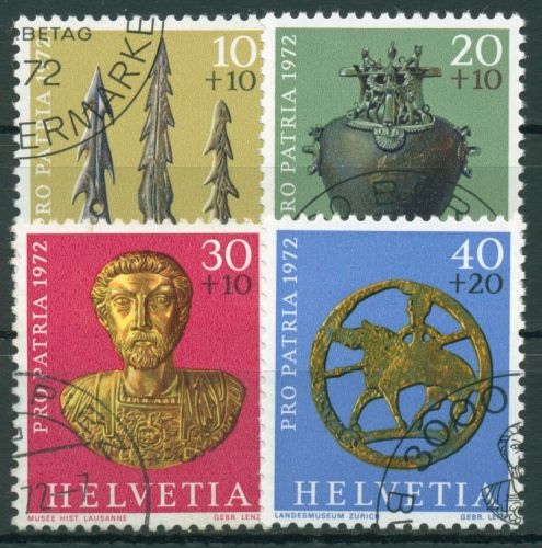 Schweiz 1972 Pro Patria Archäologische Funde 971/74 gestempelt