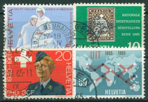 Schweiz 1965 Ereignisse NABRA Mediziner Fernmeldeunion 808/11 gestempelt