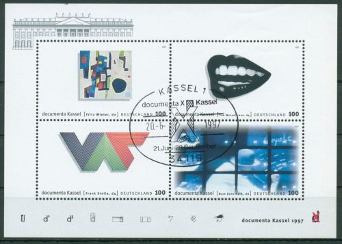 Bund 1997 documenta Kassel Block 39 ESST Kassel gestempelt (C98747)
